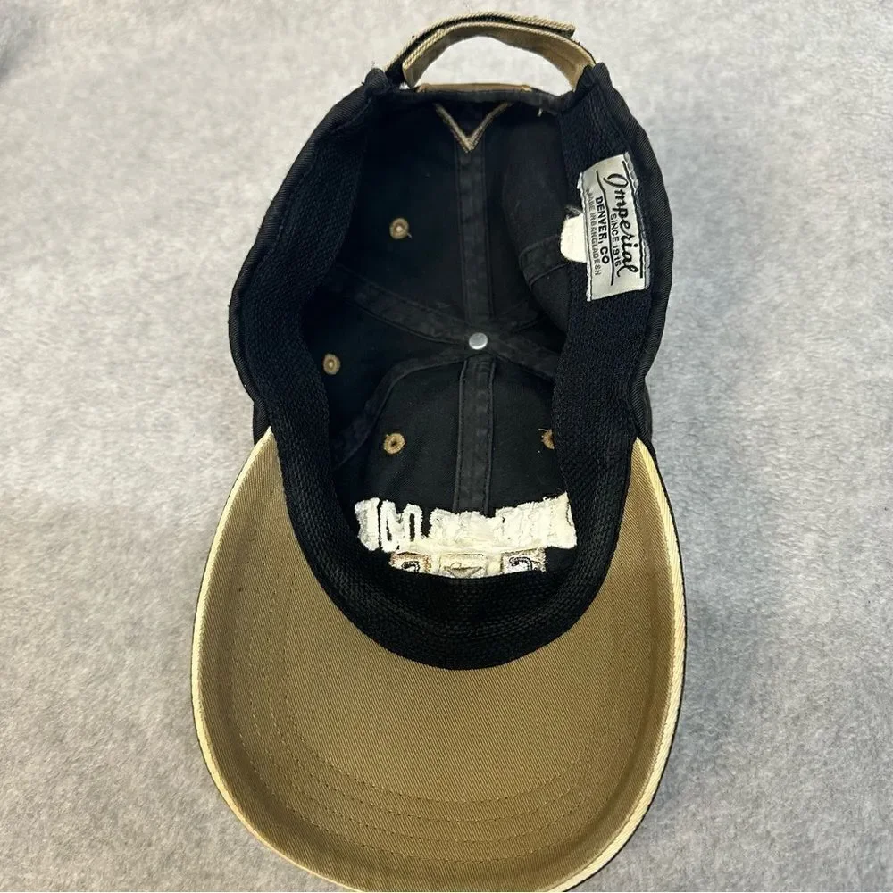 Pine Brook Country Club Hat Adult OSFA Black Strapback Golf Casual Imperial‎